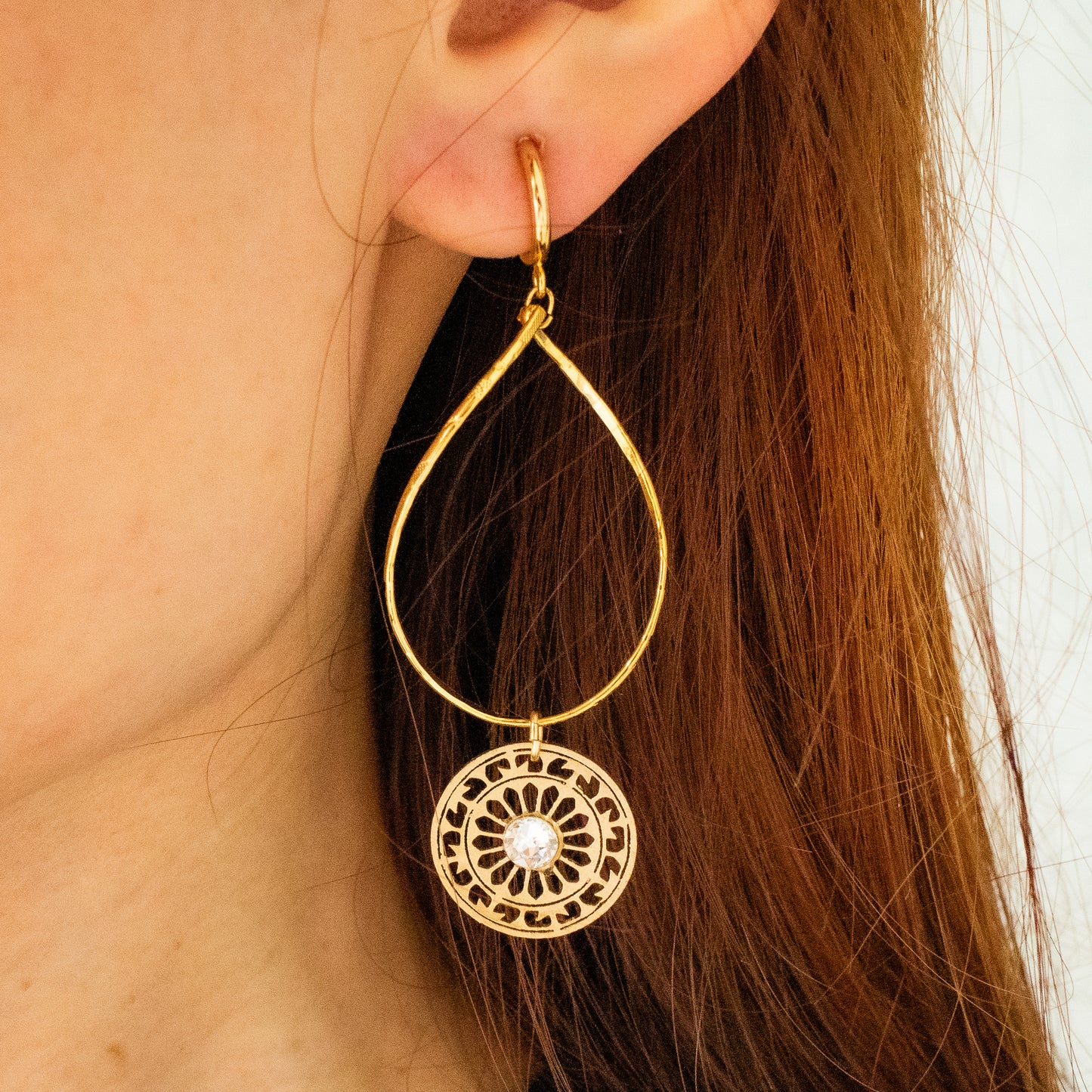 7-dot simple earrings