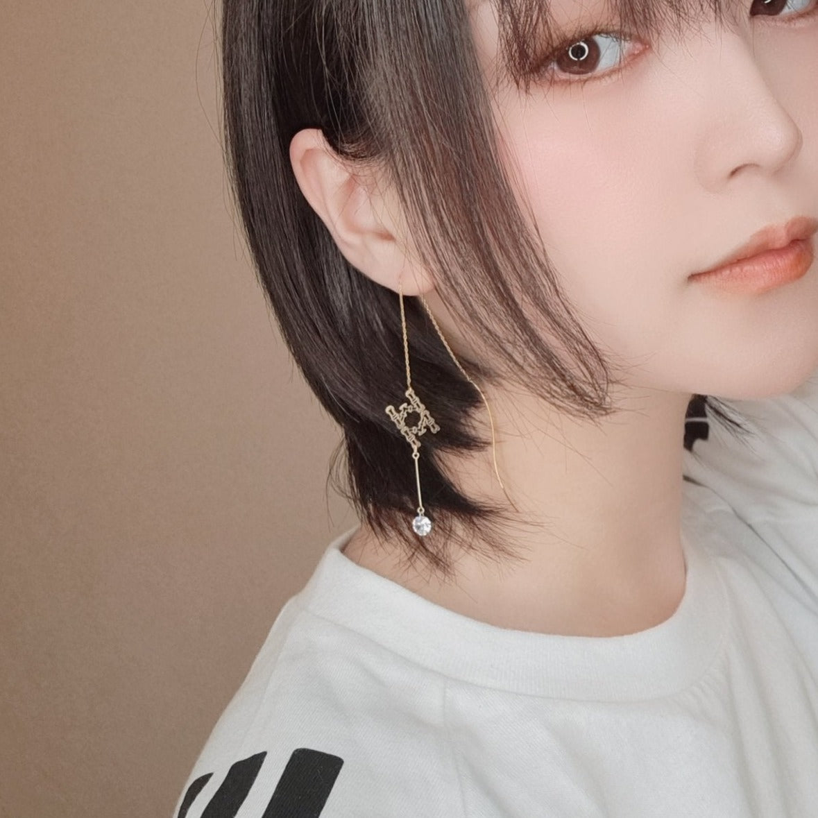 8-bamboos chain earrings