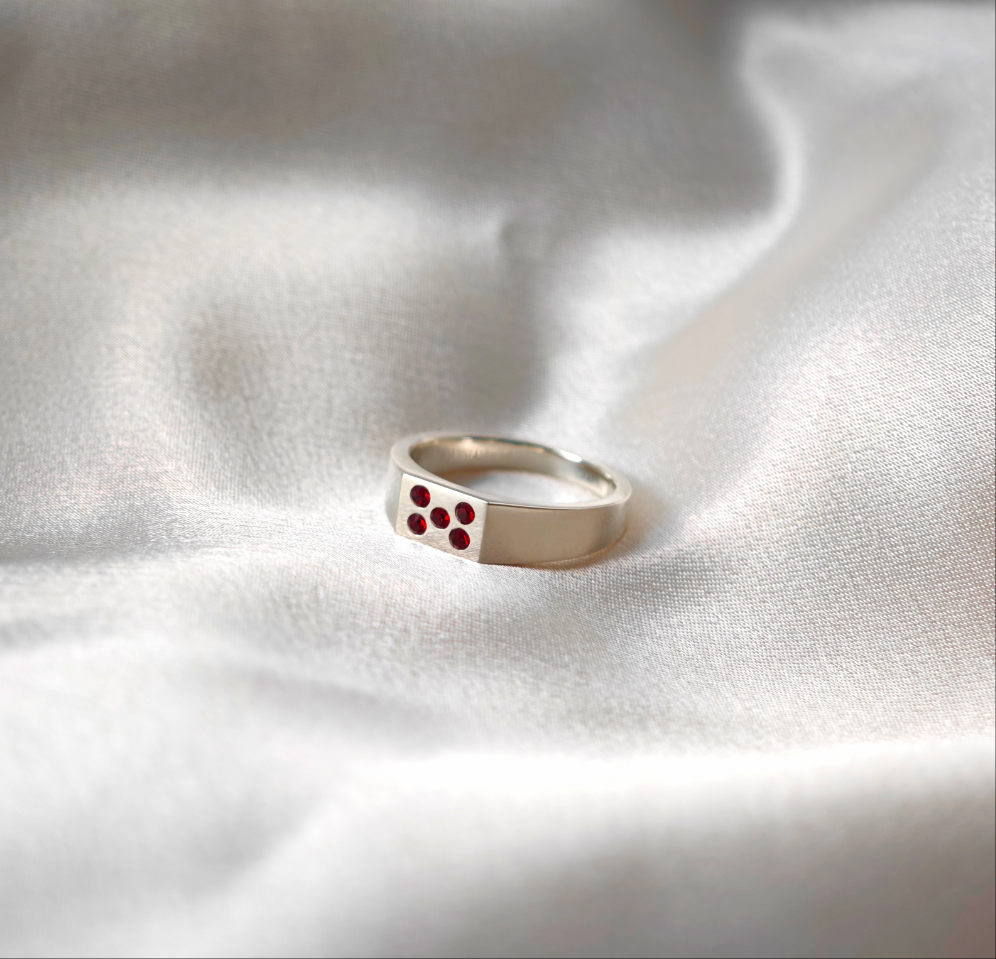 '赤五筒' silver ring