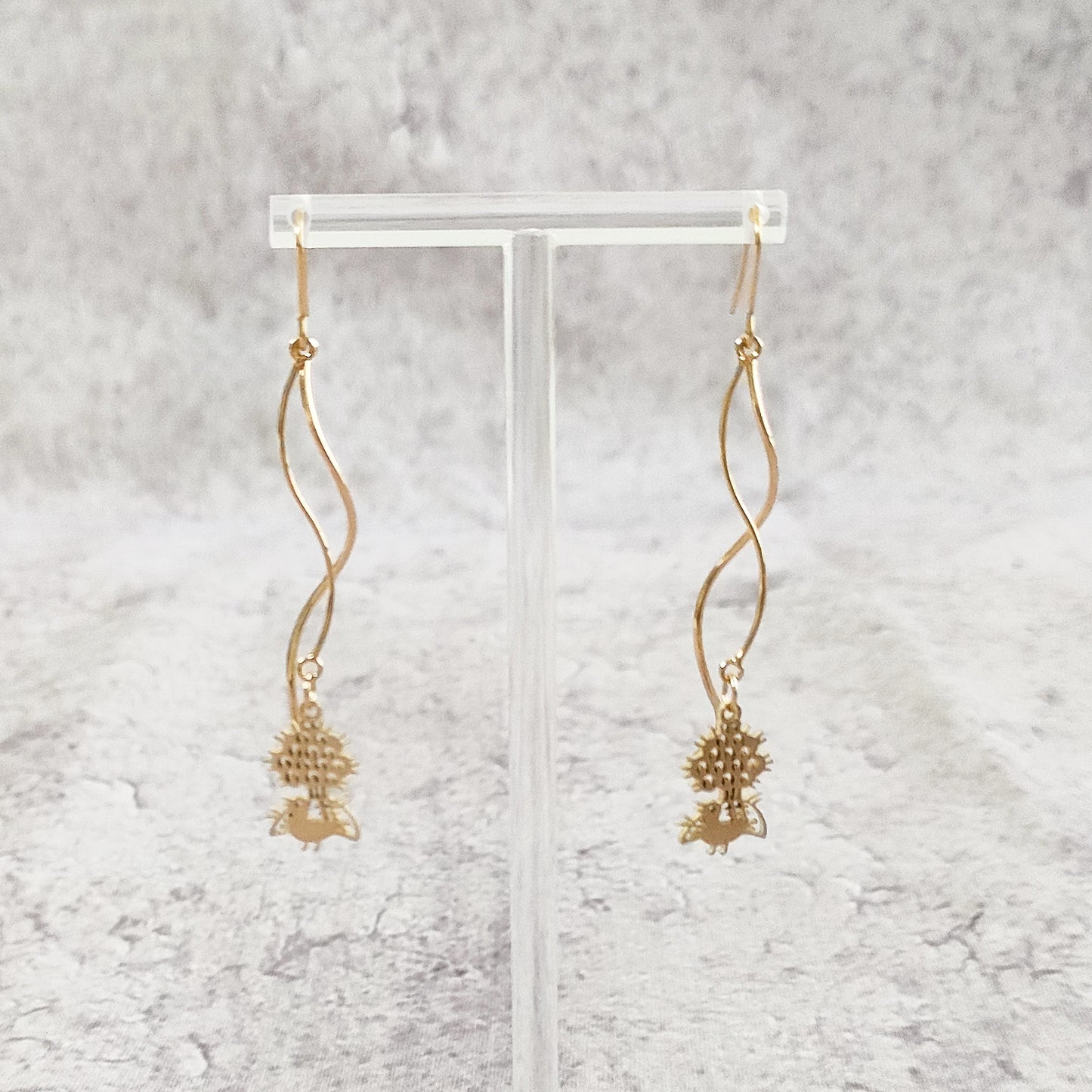 1-bamboos spiral earrings