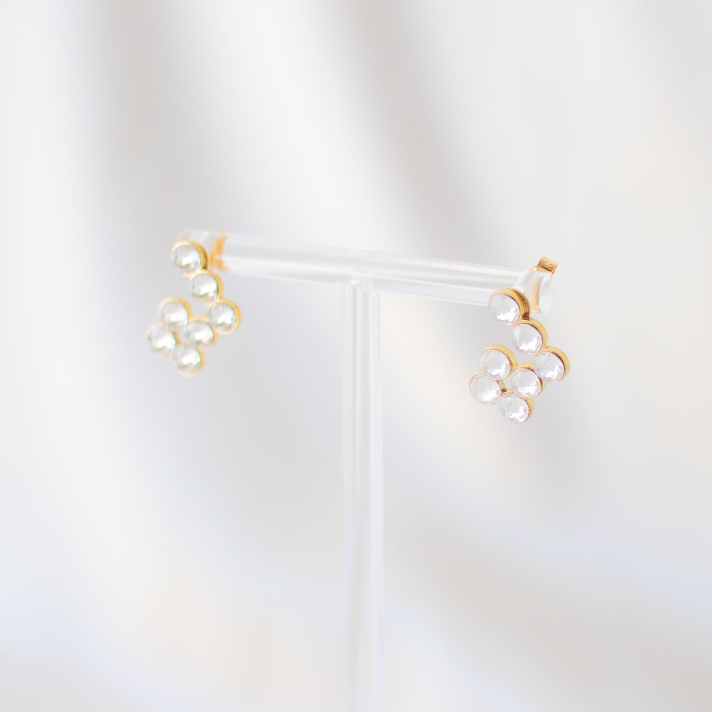 7-dots crystal earrings