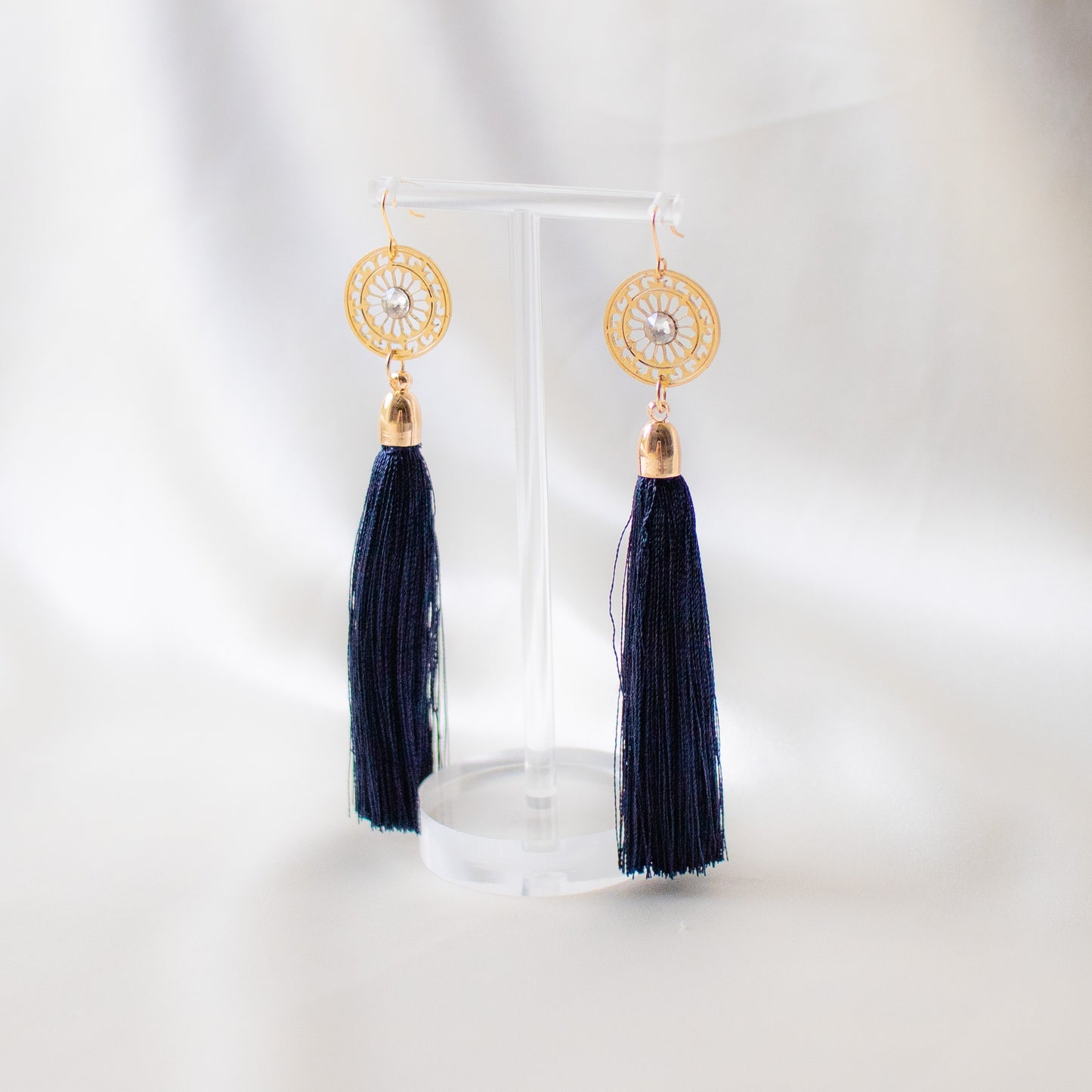 1-dots tassel earrings