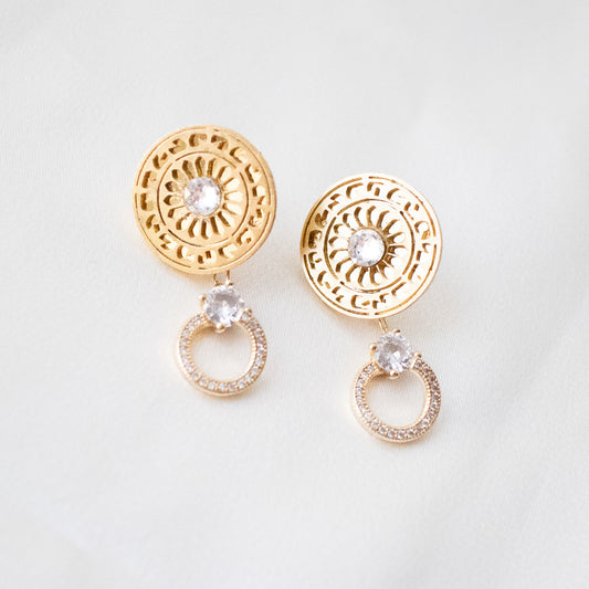 1-dots zirconium earrings