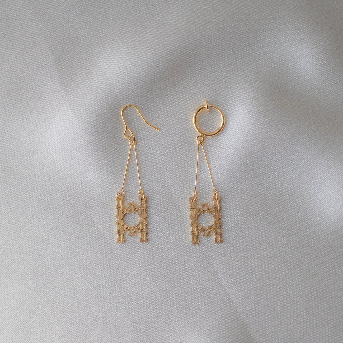 8-bamboos simple earrings